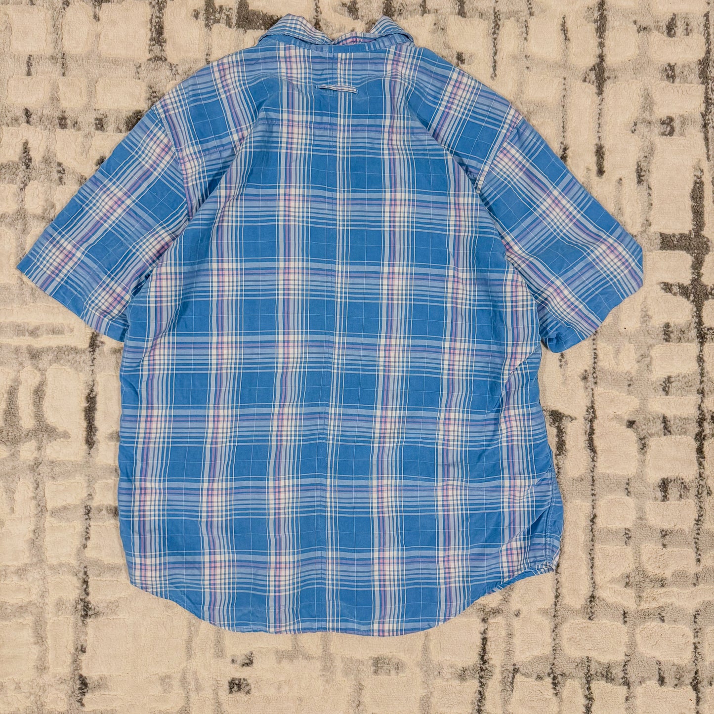 Vintage Quiksilver Checkered Shirt L Blue