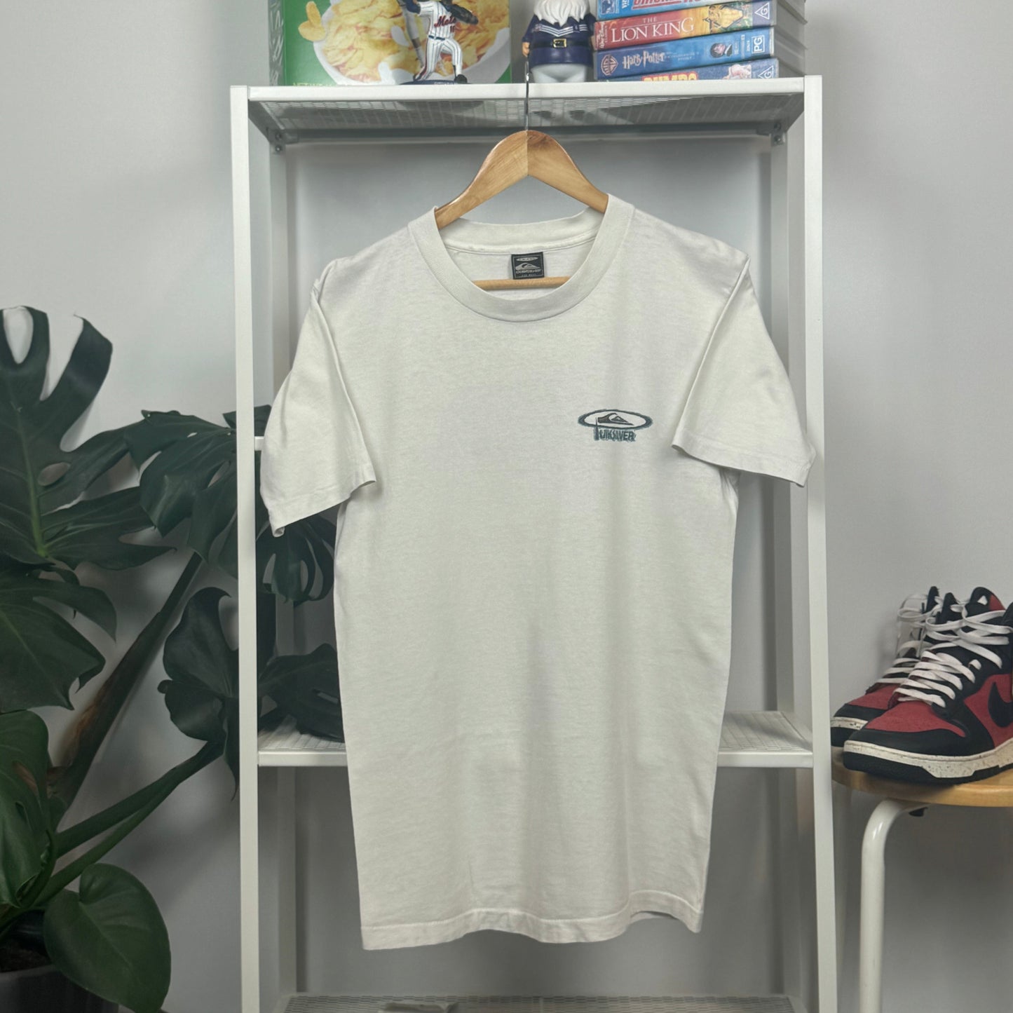 Quicksilver White 90s Surf T-Shirt S