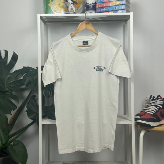Quicksilver White 90s Surf T-Shirt S